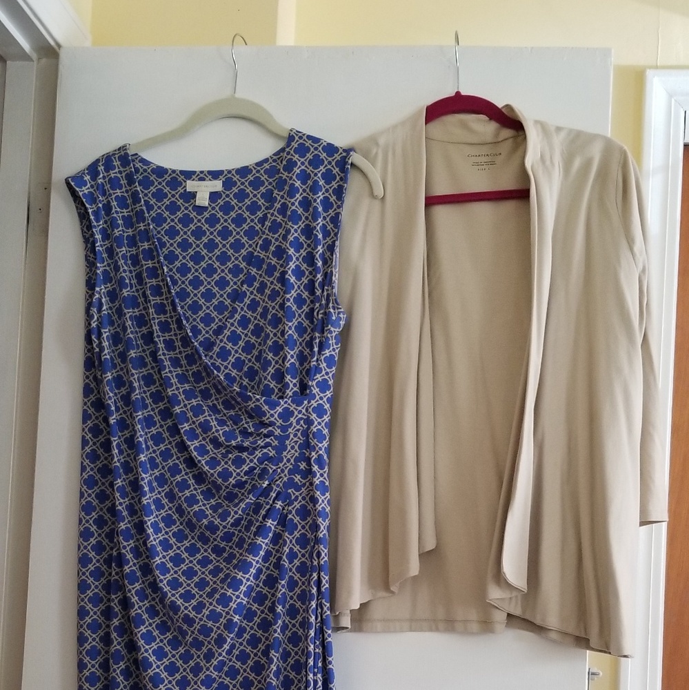 Sleeveless Dress w/coverup